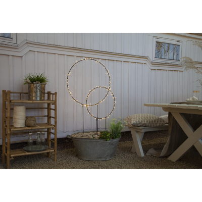 STAR Trading LED-Lichterkreis Barlumi 80 BS warmweiß/schwarz außen