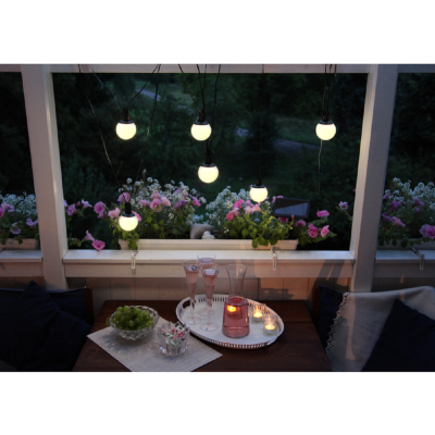 STAR Trading Solar-LED-Lichterkette BallsCombo 6 BS warmw. außen