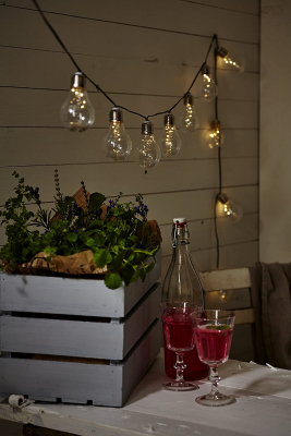 STAR Trading Solar-LED-Lichterkette Glow 10x5 BS warmweiß außen