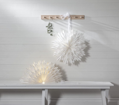 STAR Trading Stern Papier Ice 70cm weiß innen ohne Beleuchtung