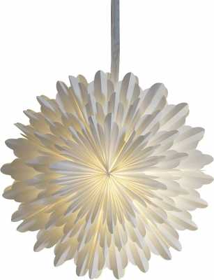 STAR Trading Stern Papier Snow 50cm weiß innen ohne Beleuchtung