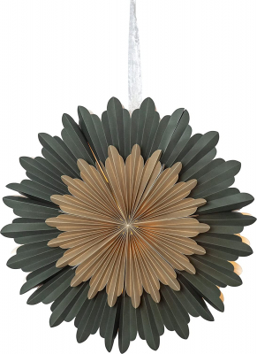 STAR Trading Stern Papier Crystal 50cm grün innen ohne Beleuchtung