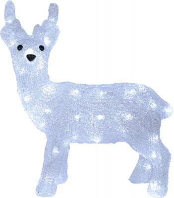 STAR Trading LED-Rentier Crystalo 35cm 40 BS weiß/transparent außen