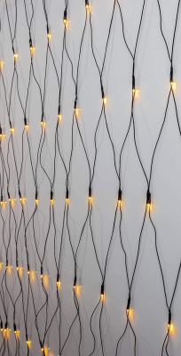 STAR Trading LED-Lichtnetz 200 BS 3x3 extrawarmw./schwarz außen