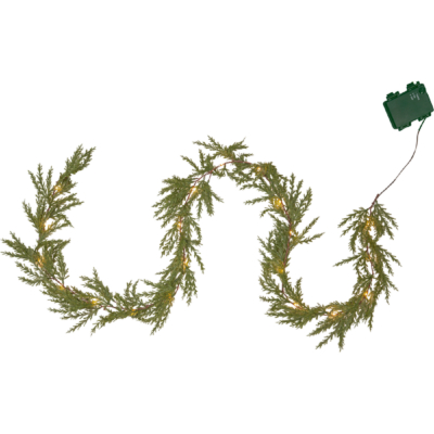 STAR Trading LED-Girlande Thuja 180cm 20 BS warmweiß/grün außen