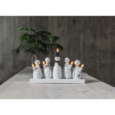 STAR Trading Leuchter Holz Snowman 5 BS