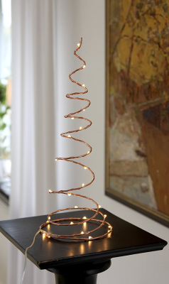 STAR Trading LED-Dekoleuchte Dizzy 40cm 25 BS warmweiß/kupfer stehend