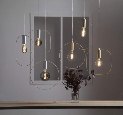 STAR Trading Lampenfassung Shape E27 3,5m gold