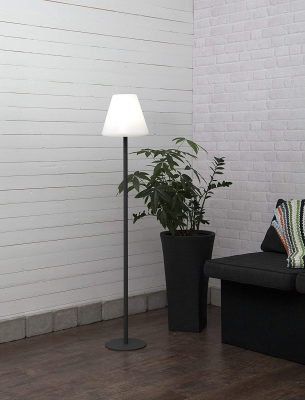 STAR Trading LED-Gartenlampe Gardenlight Kreta 150cm weiß/grau IP65