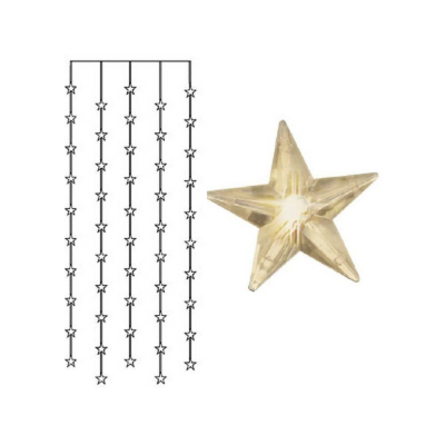 STAR Trading LED-Sternenvorhang 50 BS warmweiß/transp. innen