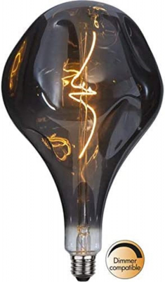 STAR Trading LED-E27 Dekolampe 2100K 3,8W 55lm Rauchglas