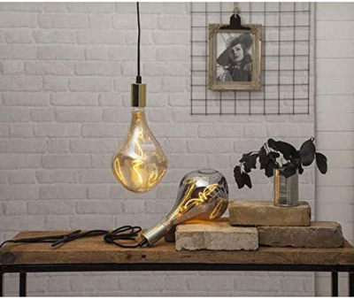 STAR Trading LED-E27 Dekolampe 2100K 3,8W 55lm Rauchglas