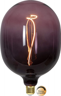 STAR Trading LED-E27 Dekolampe 1800K 4W 60lm aubergine/pink