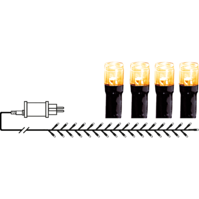 STAR Trading LED-Cluster-Lichterkette 540 BS ww/schwarz außen
