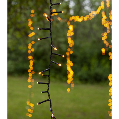 STAR Trading LED-Cluster-Lichterkette 540 BS ww/schwarz außen