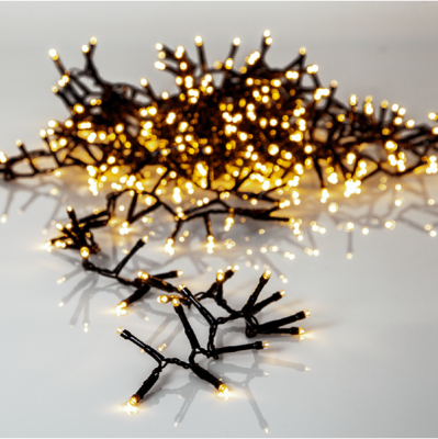 STAR Trading LED-Cluster-Lichterkette 800 BS ww/schwarz außen