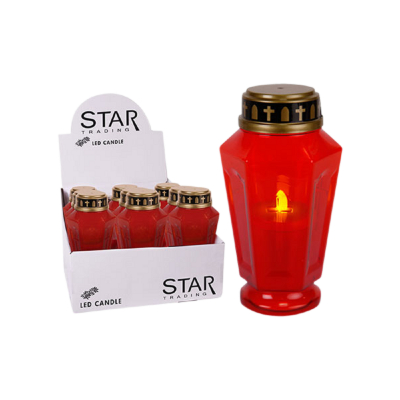 STAR Trading 10 Grablichter LED rot eckig Thekendisplay