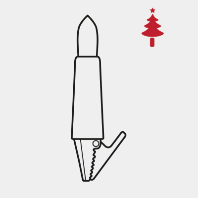 NARVA 20er Riffel-Lichterkette rot innen