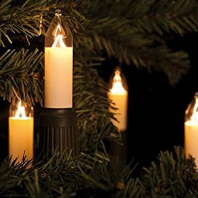 Rotpfeil 15er Schaft-Lichterkette E14 elfenbein außen