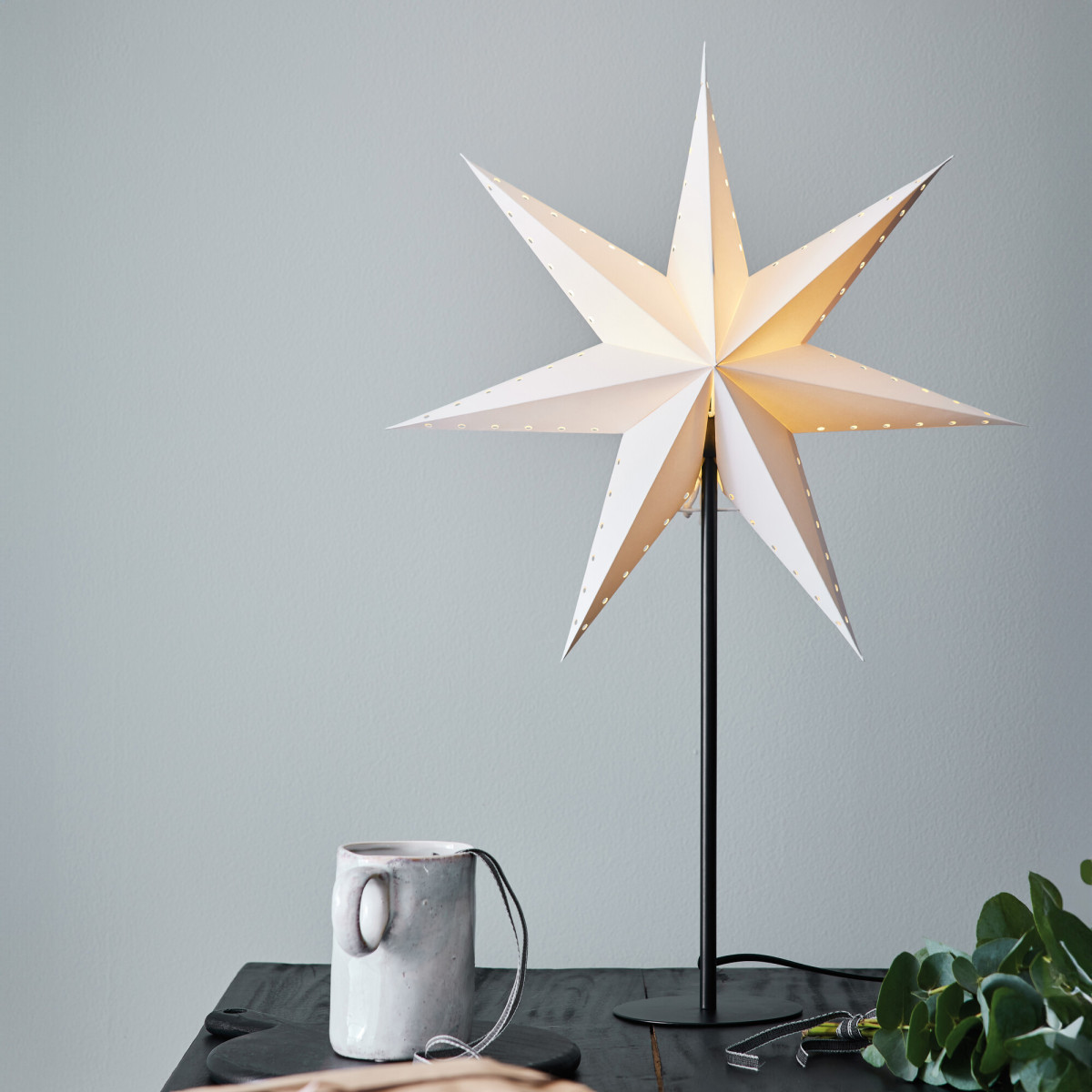 Markslöjd Standstern, Weihnachtsstern LIVELY weiß, 1 x E14/25W