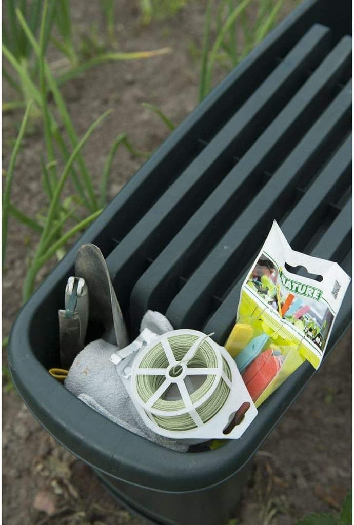NATURE Gartenhocker, Knie- und Sitzbank, mit Polsterung, anthrazit