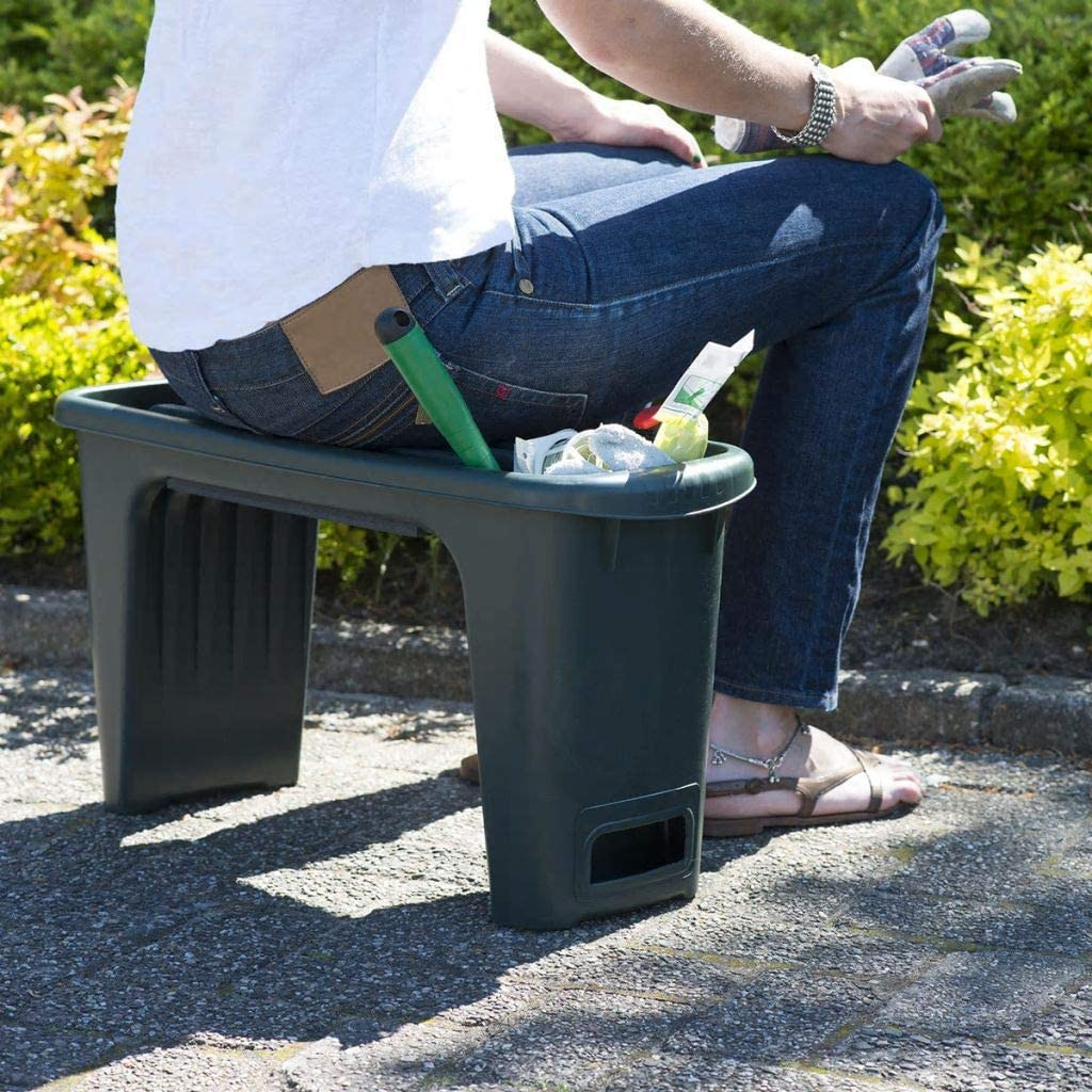 NATURE Gartenhocker, Knie- und Sitzbank, mit Polsterung, anthrazit