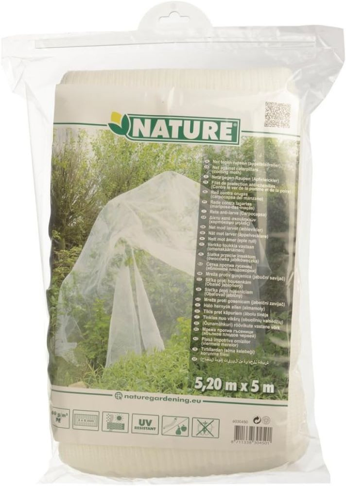 NATURE Anti-Insektennetz, HDPE, feinmaschig 3X6 mm, 5,20 x 5 m