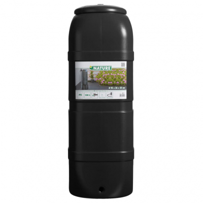 NATURE Regenwassertank, Mauermodell mit gerader Rückseite 100 l, schwarz