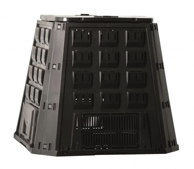 NATURE Thermo-Kompostsilo - PP, 400 l, schwarz, faltbar - H80 x 88,5 x 88,5 cm