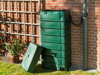 NATURE Regenwassertank (serie 320), Mauermodell - HDPE, 276 l, grün,