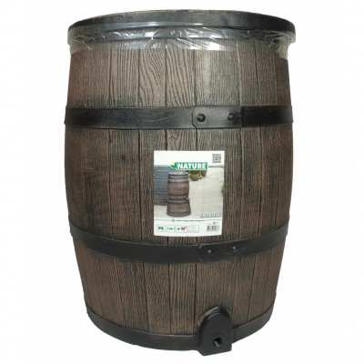 NATURE Set: Regenwassertank, Tonne rund + Ständer (Modell Whiskey) 120 l