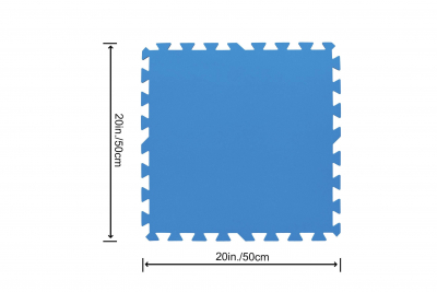 Bestway Flowclear Pool-Bodenschutzfliesen Set, 9 Stück a 50 x 50 cm, blau