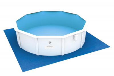 Bestway PE-Bodenplane 488 x 488 cm, blau, quadratisch