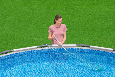 Bestway Poolpflege Basis-Set mit Venturi-Sauger & Kescher, 203 cm