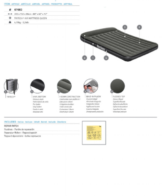 Bestway TriTech Luftbett Double XL/Lo 203 x 152 x 30 cm