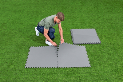 Bestway Pool-Bodenschutzfliesen Set 9 Stück á 78 x 78 cm, grau