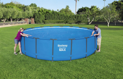 Bestway  PE-Solarabdeckplane Ø 549 cm, blau, rund