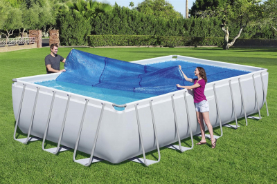 Bestway PE-Solarabdeckplane 703 x 336 cm, blau, eckig