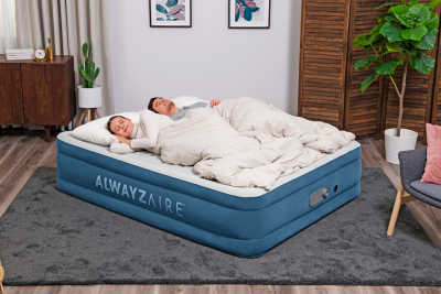 Bestway AlwayzAire Luftbett mit integrierter Doppelpumpe Double XL/Mid 203 x 152 x 46 cm