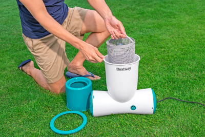 Bestway Flowclear Skimatic 2-in-1 Einhängeskimmer/Filterpumpen-Kombination 2.574 l/h, 48 W