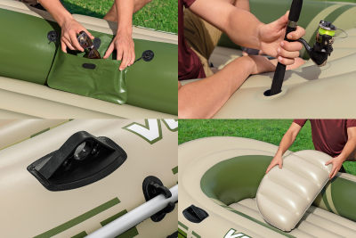 Bestway Hydro-Force Schlauchboot Komplett-Set Voyager X4 350 x 145 x 49 cm