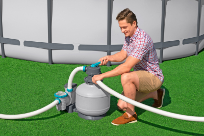Bestway Sandfilteranlage mit Zeitschaltuhr 5.678 l/h, 230 W