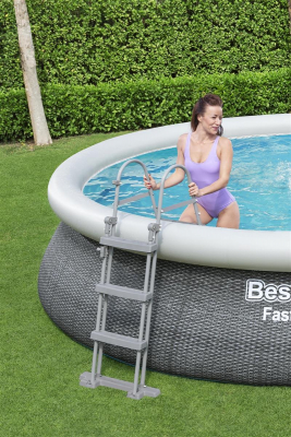 Bestway Fast Set Aufstellpool-Set mit Filterpumpe Durchmesser 457 x 107 cm