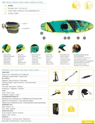 Bestway Hydro-Force SUP Touring Board-Set Freesoul Tech 340 x 89 x 15 cm