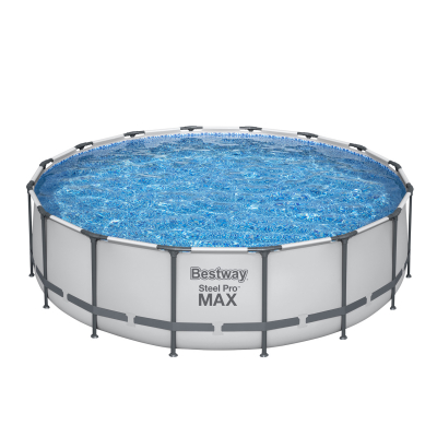 Bestway Steel Pro MAX Frame Pool Komplett-Set mit Filterpumpe Durchmesser 488 x 122 cm