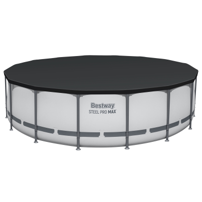 Bestway Steel Pro MAX Frame Pool Komplett-Set mit Filterpumpe Durchmesser 488 x 122 cm