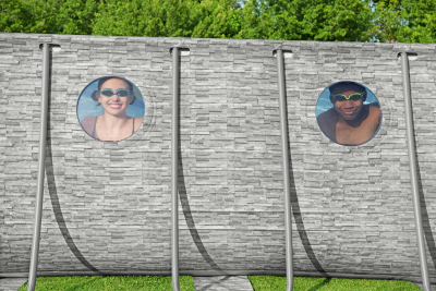 Bestway Power Steel Swim Vista Series Frame Pool Komplett-Set mit Filterpumpe 549 x 274 x 122 cm