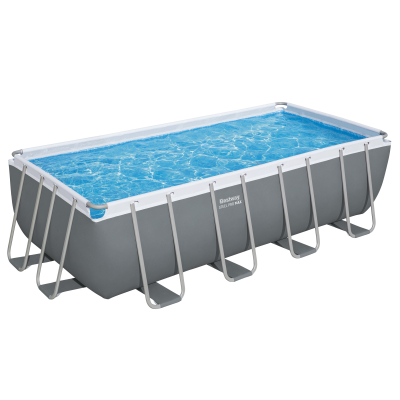 Bestway Power Steel Frame Pool Komplett-Set mit Sandfilteranlage 488 x 244 x 122 cm