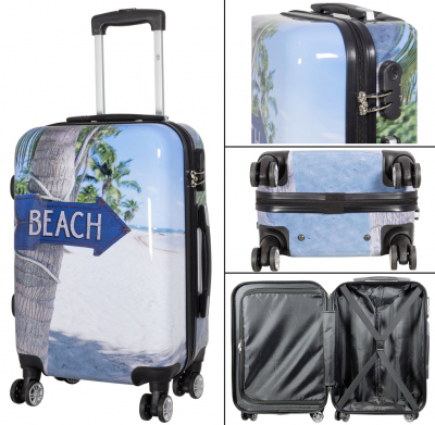 monopol Kofferset 3tlg Reisekoffer Polycarbonat Hartschale Beach