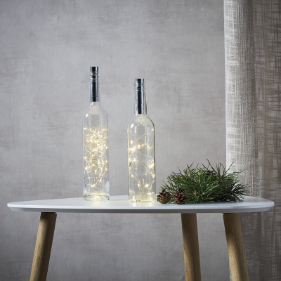 STAR Trading LED-Minilichterkette, DEW DROPS, 40 warmweiße LEDs